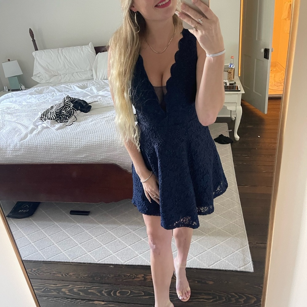 Cocktail dress dark blue